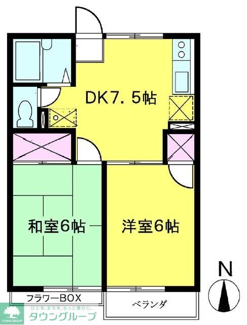 北足立郡伊奈町栄のアパートの間取り