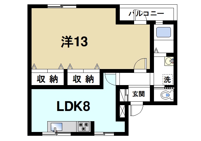 生駒市辻町のマンションの間取り