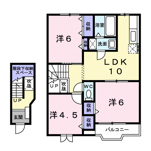 アルモニーふじた２の間取り