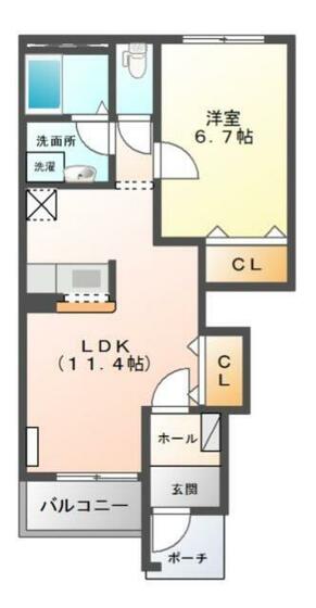 コーポシュウの間取り