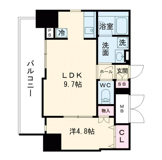 大阪市西区南堀江のマンションの間取り