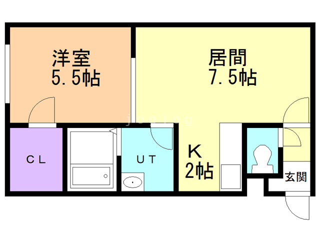 札幌市白石区東札幌一条のマンションの間取り