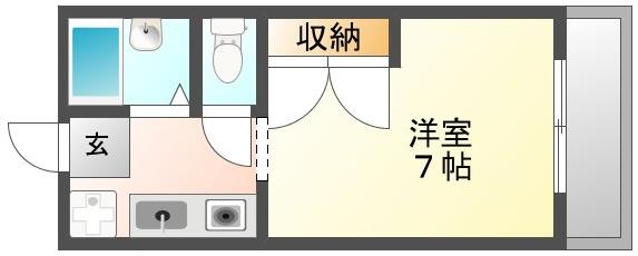 岡山市北区津倉町のマンションの間取り