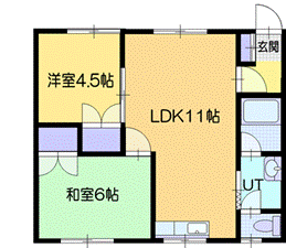 千歳市寿のアパートの間取り