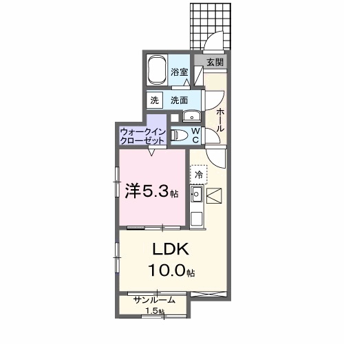 【神戸市垂水区西舞子のアパートの間取り】