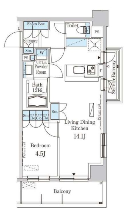 東京都杉並区堀ノ内３（マンション）の賃貸物件の間取り