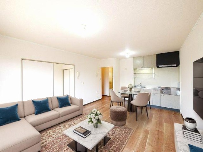 居室・リビング　CGで家具等を配置したもので家具等は含まれません