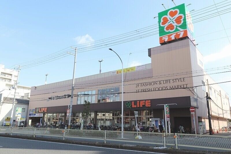 スーパー　ライフ緑橋店（スーパー）まで518m