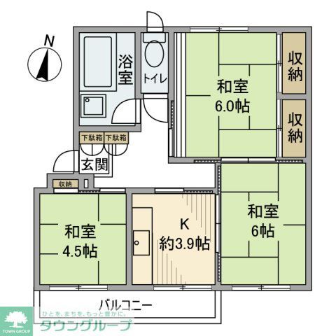 竹山団地4305号棟の間取り写真