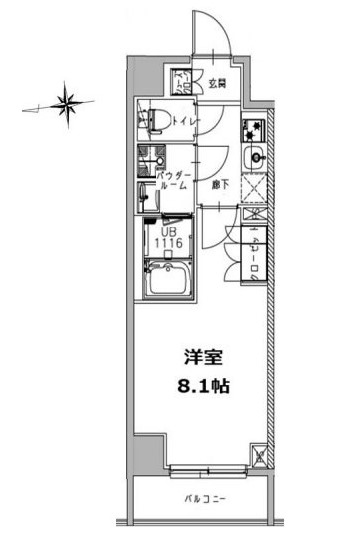 S-RESIDENCE三田慶大前 エスレジデンス三田慶大前の間取り写真