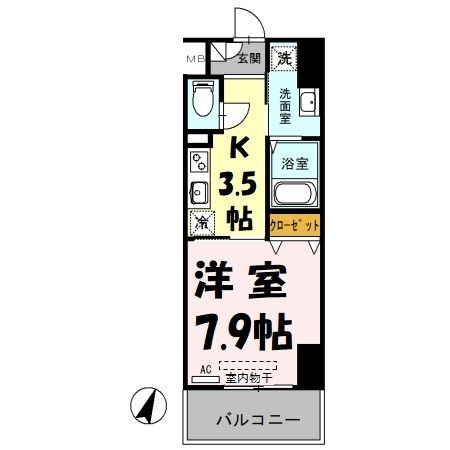 東武伊勢崎線 越谷駅 徒歩5分 10階建 築7年の間取り写真