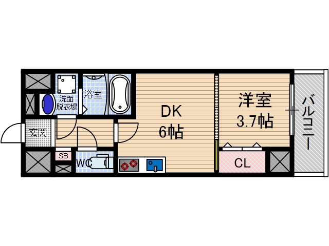 S-RESIDENCE千里丘の間取り写真