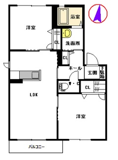 アールエム熊本Cの間取り写真