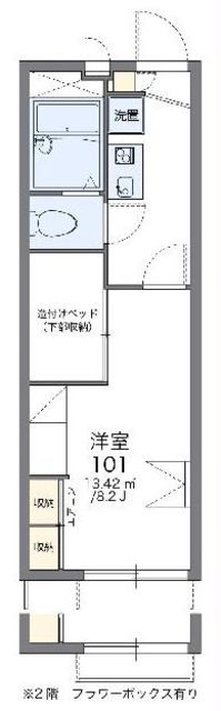 レオパレス凛々の間取り写真