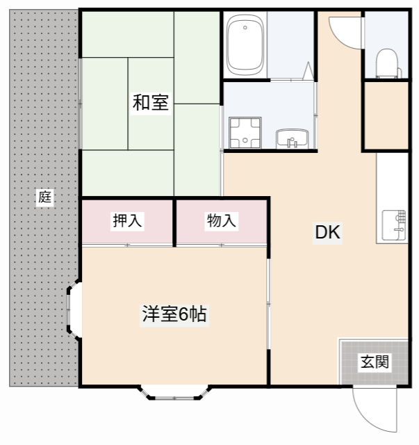 阪急京都線 高槻市駅 徒歩46分 3階建 築42年の間取り写真