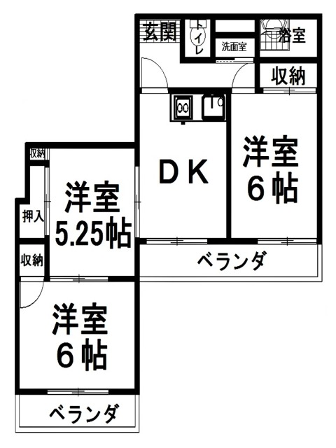 柿ノ木マンションの間取り