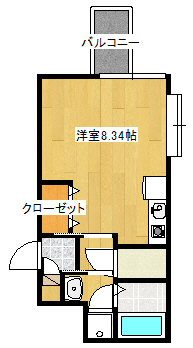 【鹿児島市西千石町のマンションの間取り】