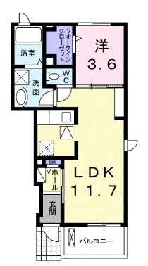 大府市若草町のアパートの間取り