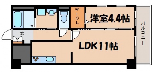 安芸郡海田町南昭和町のアパートの間取り