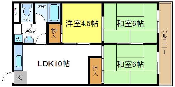 大ケイハイツの間取り