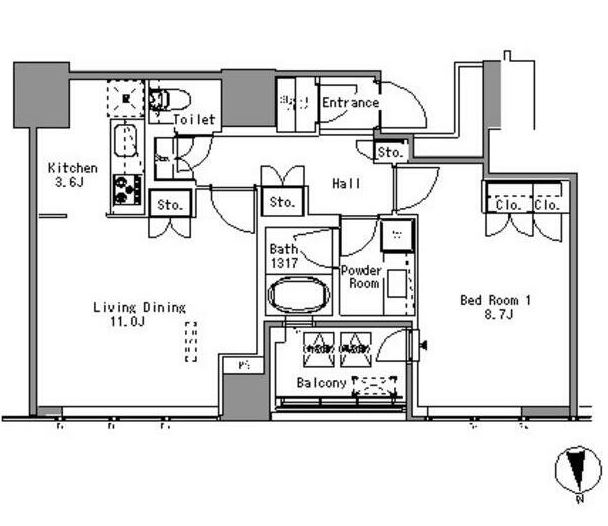 【White Tower Hamamatsuchoの間取り】