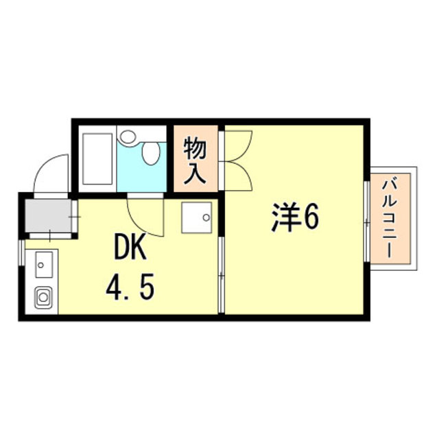 神戸市須磨区須磨寺町のアパートの間取り