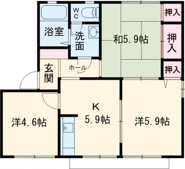 アベリア新家Ａの間取り