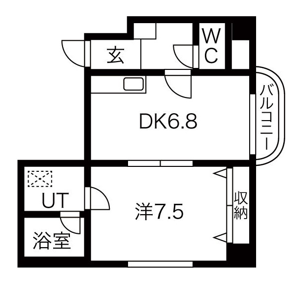 【札幌市白石区北郷八条のマンションの間取り】