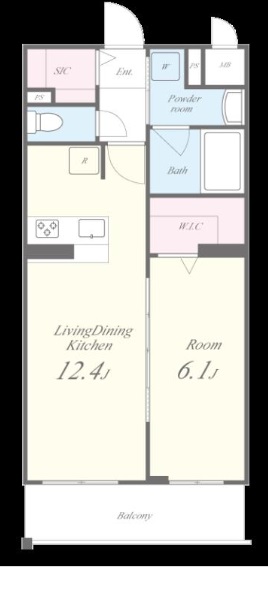 姫路市市之郷のマンションの間取り