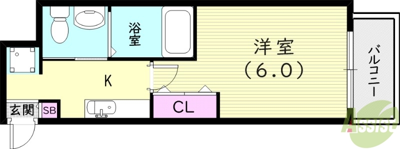 SWISS立花の間取り