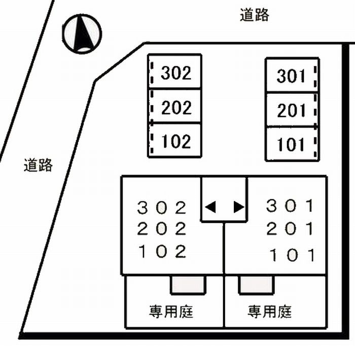 【姫路市北条梅原町のマンションの駐車場】