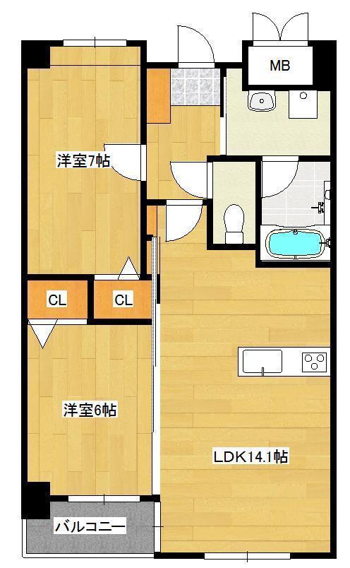 ニューガイアソラーレ下石田の間取り