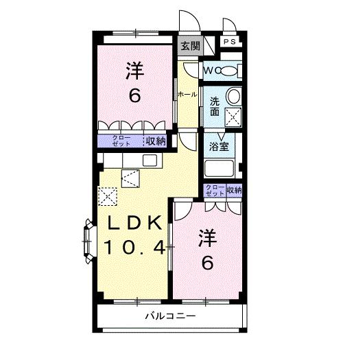 福山市駅家町大字上山守のアパートの間取り