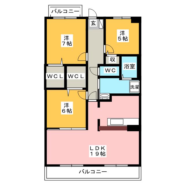 ハイツ南の間取り