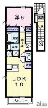 東村山市野口町のアパートの間取り