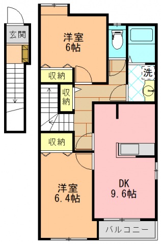 生駒郡平群町大字椣原のアパートの間取り