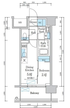 デュオフラッツ仙台木町通エアリの間取り