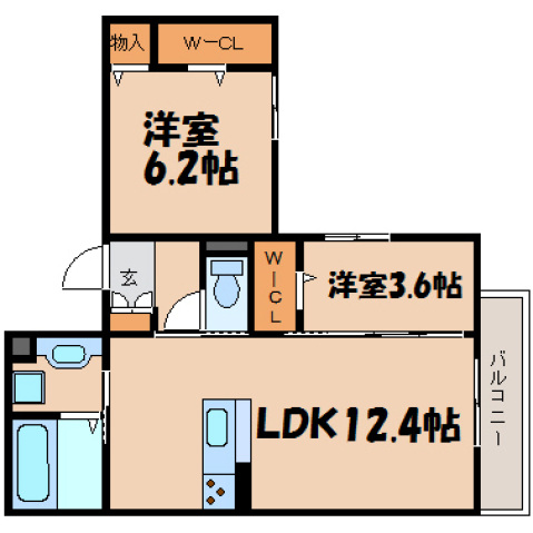 フィオーレ府中本町の間取り