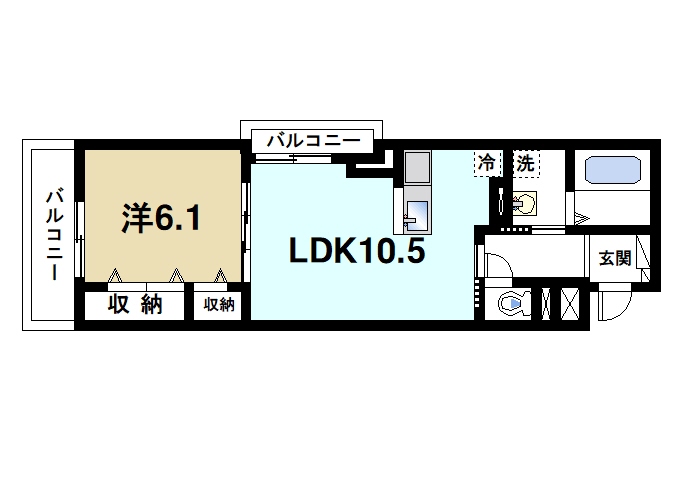 大和郡山市額田部北町のアパートの間取り