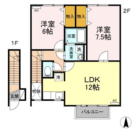 金ヶ崎町西根築20年の間取り