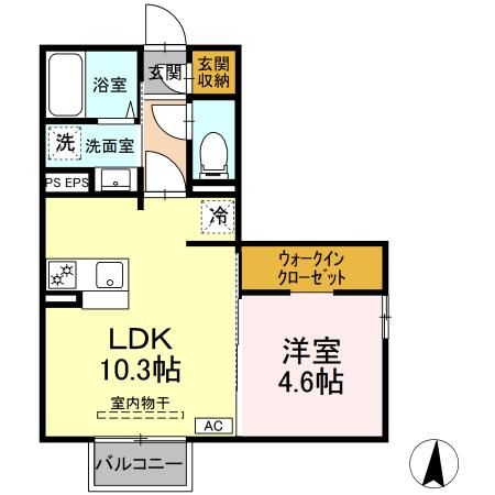 エスポワール岩船Cの間取り