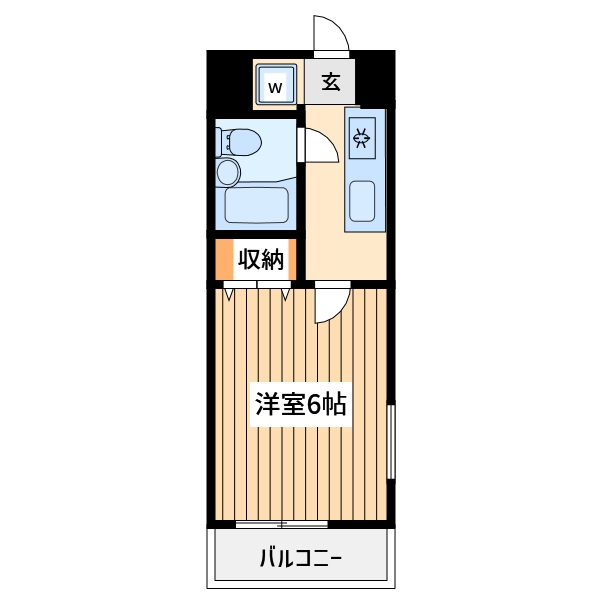 川崎市多摩区宿河原のマンションの間取り