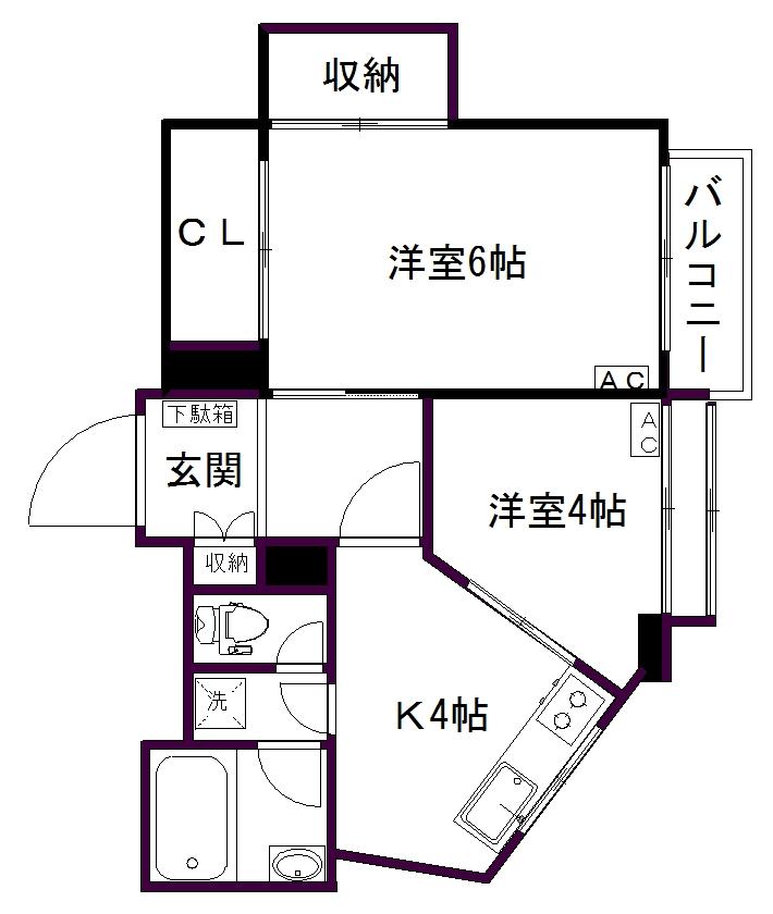 丸嶋キョウエイハイツ上井草の間取り