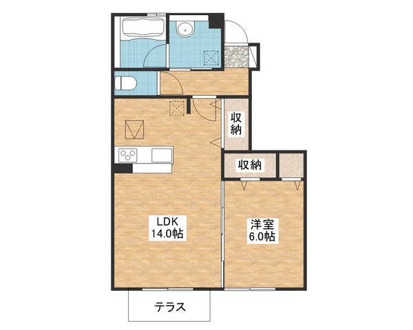 湖南市岩根のアパートの間取り