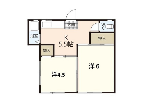 安芸郡府中町桃山のアパートの間取り