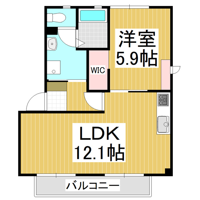 フォレストエバーＩｎｎ　Ｆ棟の間取り