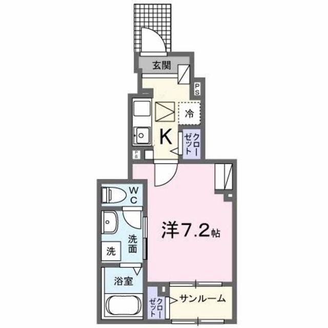 八王子市散田町のアパートの間取り