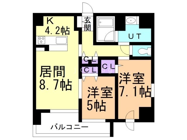 グランメールアサヒVIIの間取り