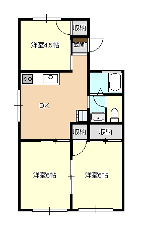 サンハイツA棟の間取り