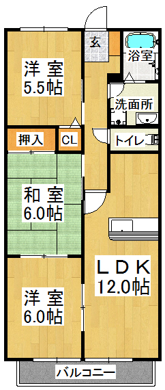 ハイツみのるの間取り